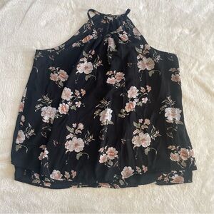 J for Justify Women’s Plus Size Floral Pattern Round Neck Tank size 1X